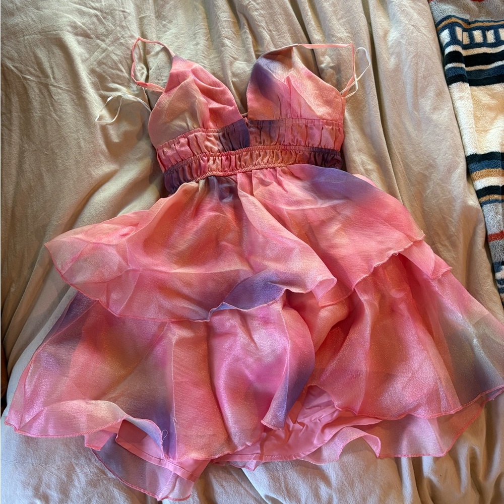 Hello Molly Pink and Purple Mini Dress